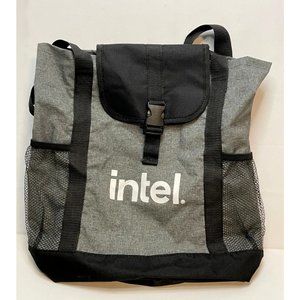 Intel bag 14" x 15" top handle backpack Leed's gray black